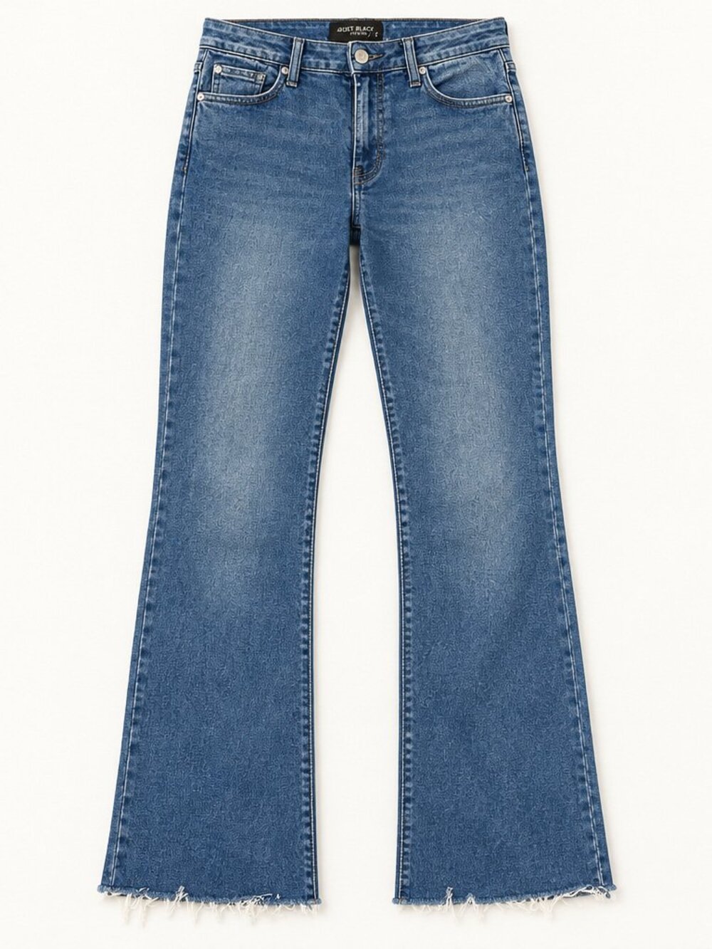 Just Black Denim Raw Hem Flare Jeans Size 29